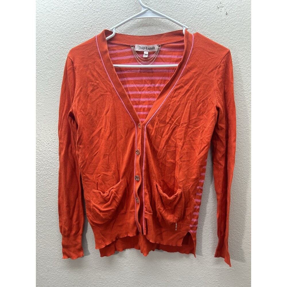 Juicy Couture Academia Preppy Sweater Button Cardigan Vintage 90s Y2K‎ SZ S